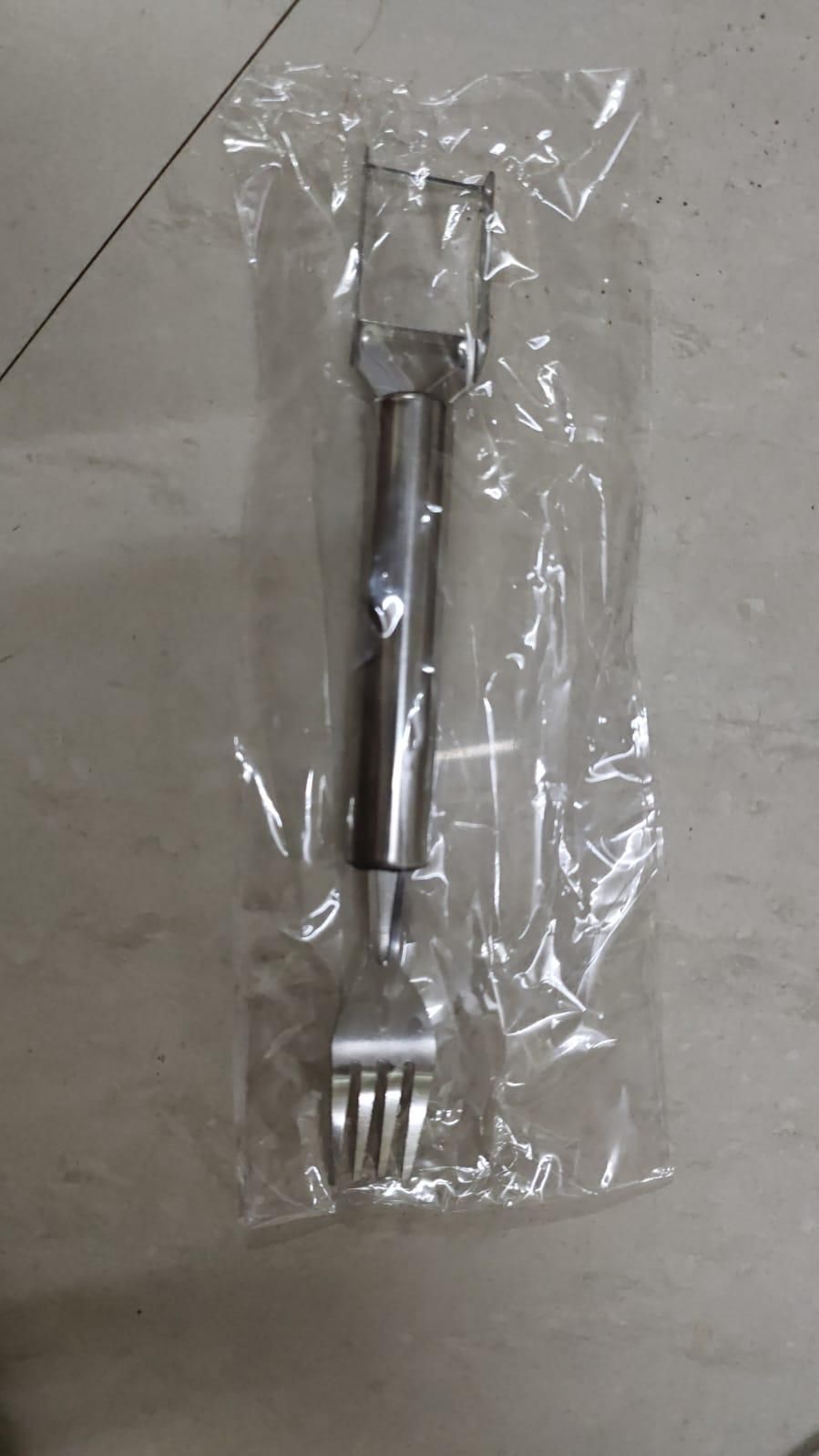 Watermelon Fork Cutter Slicer Tool 2-in-1 Stainless Steel Fruit Cutter (Pack of 1)